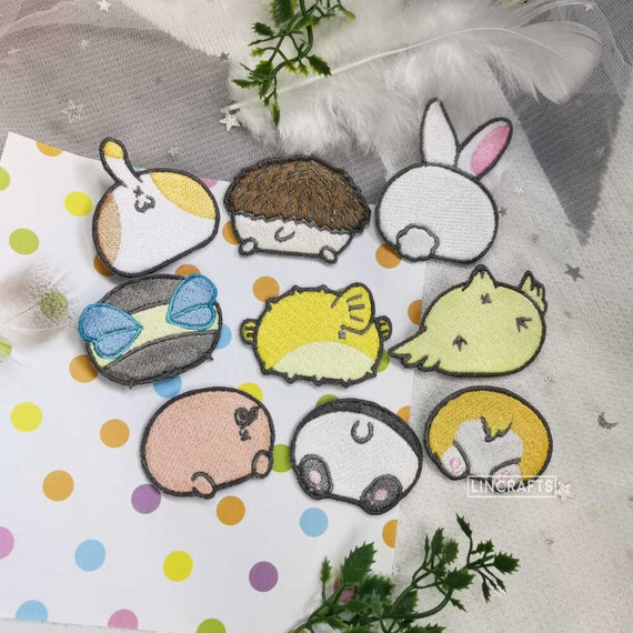 Iron on Chick and Rabbit Patch Iron on Chick and Rabbit Patch