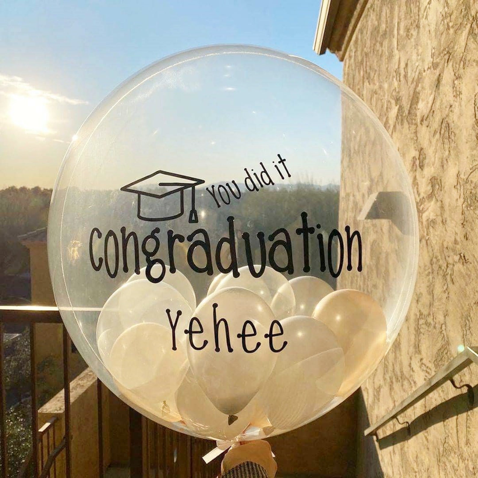 Customized Vinyl balloon decal/ personalized vinyl balloon Etsy