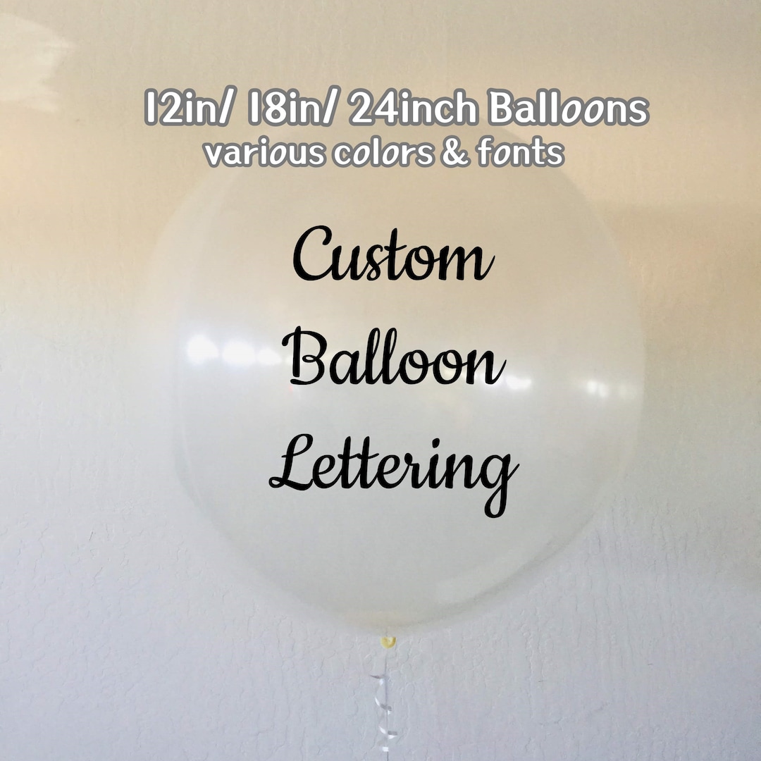 Customized Vinyl Balloon Decal/ Personalized Vinyl Balloon Lettering