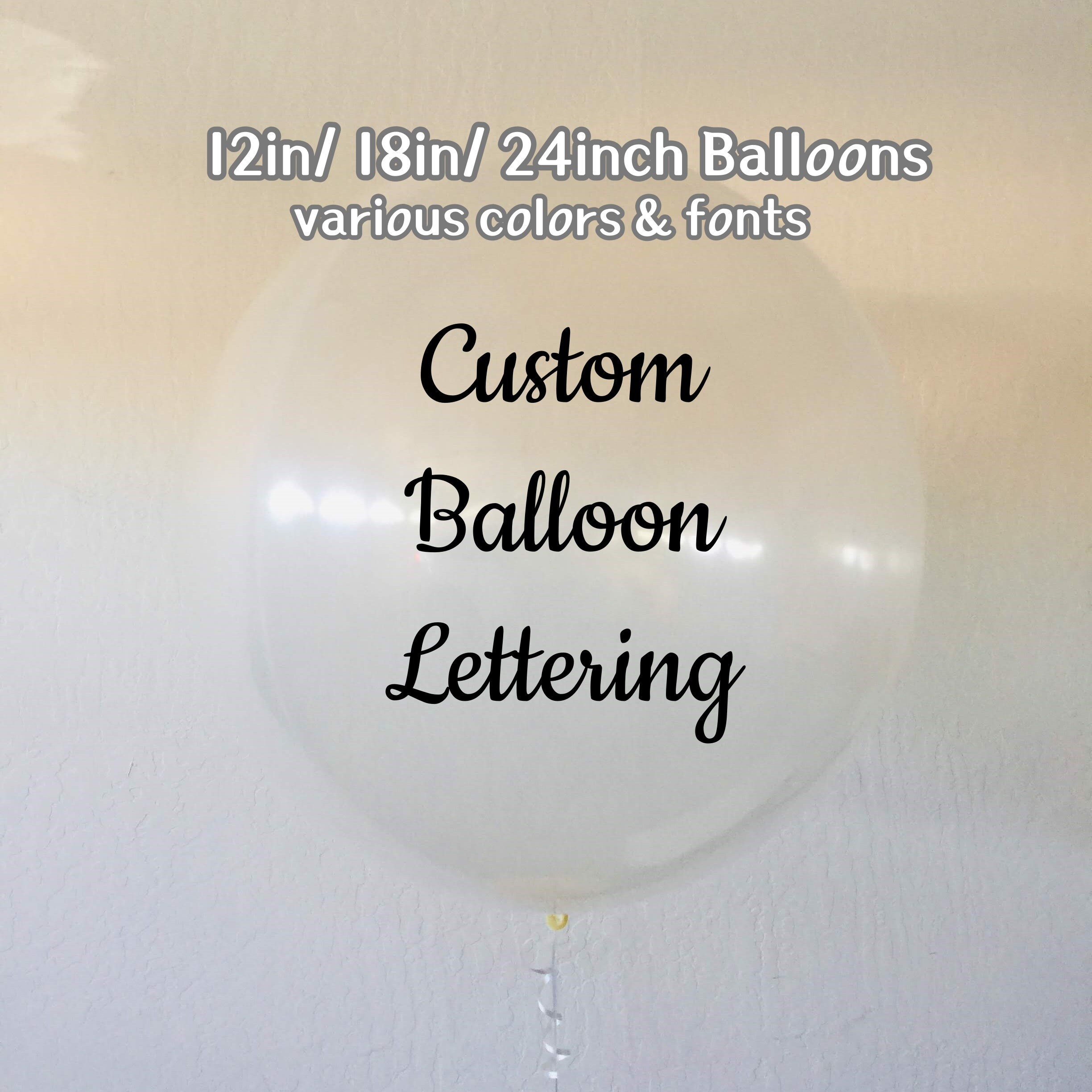 Customized Vinyl balloon decal/ personalized vinyl balloon Etsy