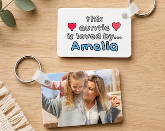 Personalised Auntie Keepsake Keyring For Aunt's Birthday Gift, Gift For Her, Love You Gift, Auntie Birthday
