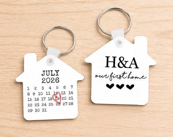 First Home Keyring | New Home Keyring | New Home Gift | Housewarming Gift For Couple | Moving Away Gift | Gift For Couple