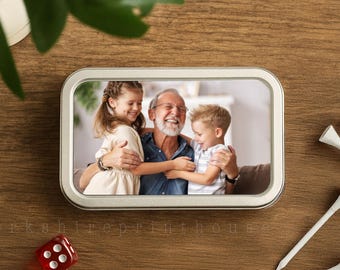 Personalised Photo Keepsake Tin, Custom Mints Tobacco Tin