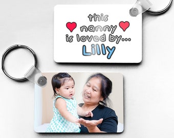 This Nanny Is Loved By Keyring: Gift for Grandma, Photo Printed