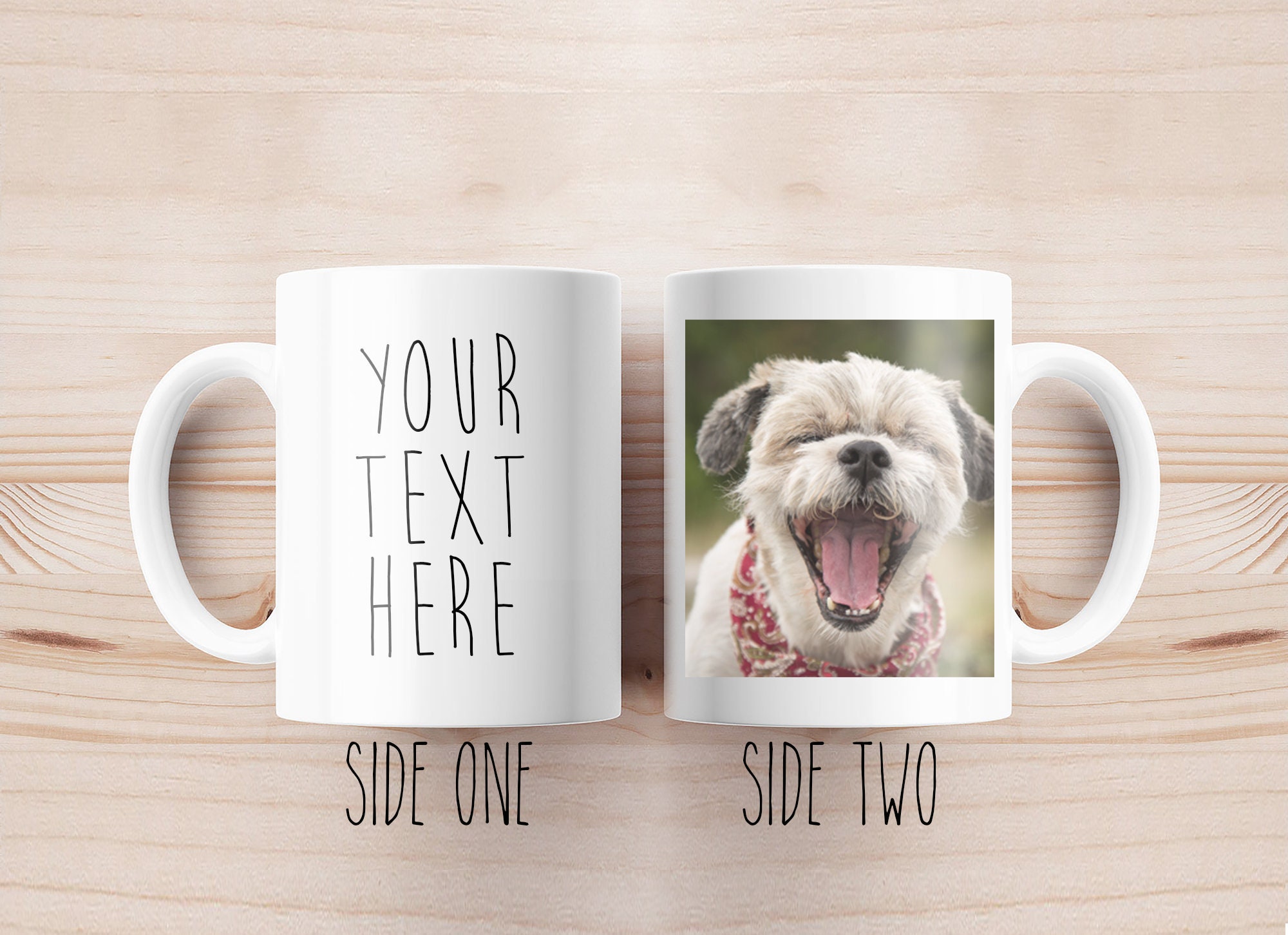 Custom Photo and Text Mug Personalised Mug Customised Mug Etsy UK