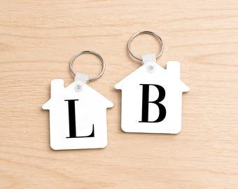 Double Sided Calendar House Keyring, Initials, First Home Keyring, Housewarming Gift,Personalised Keyring, Father's Day Gifts