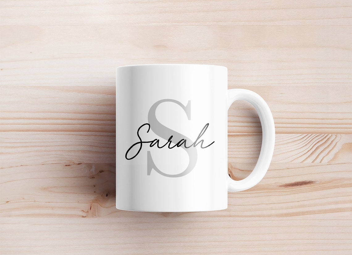 Personalised Name Mug Custom Name Mug Personalised Letter Etsy