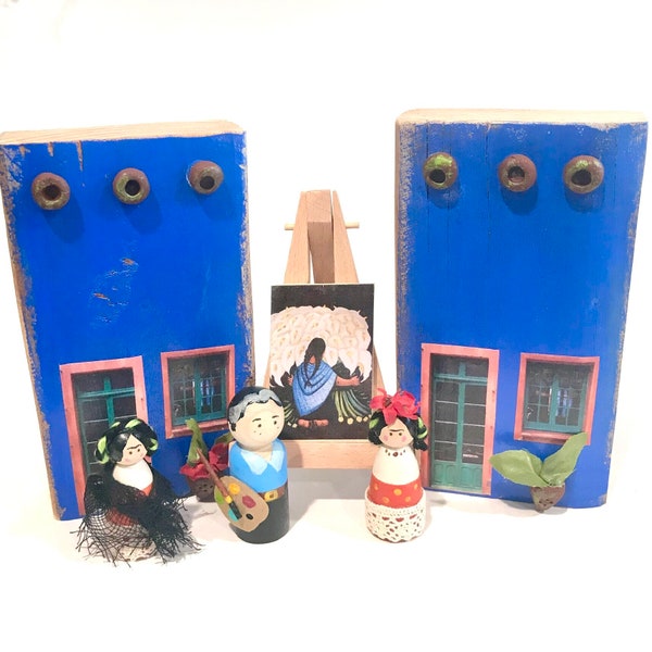 NEW! Frida Kahlo and Diego Rivera Casa Azul Miniature Sets