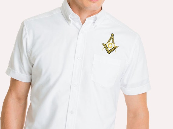 masonic dress shirts Masonic square and compass dress Shirt