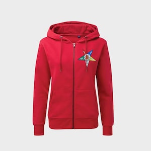Order of the Eastern Star Red Hoodie | Eastern Star Hoodie | Eastern Star Apparel | Red Hoodie Sweatshirt