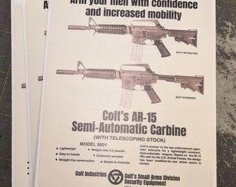 Colt 6001 retro advertising rifle decal