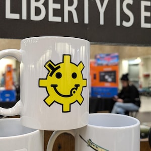 AR15/M16 bolt face smiley coffee mug