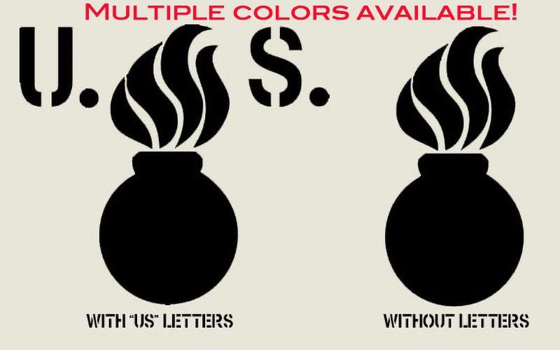 Custom Ww2 Bomb Decal Ordnance Flaming Bomb US Vinyl Decal - Etsy
