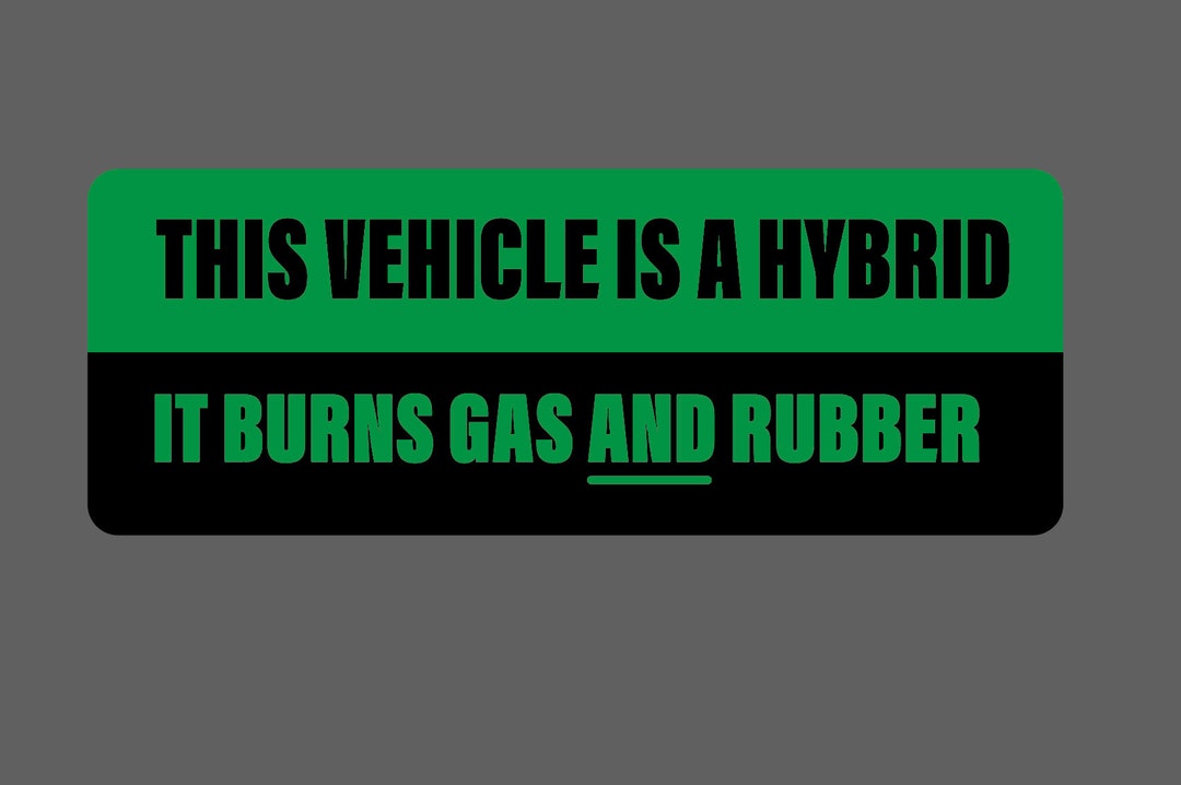 Ibrida Sticker This Vehicle is a Hybrid Bumper Sticker - Etsy