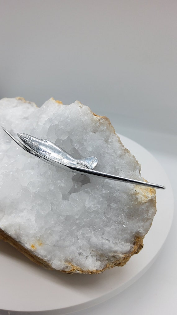 Handmade Silver Plane Brooch - image 8