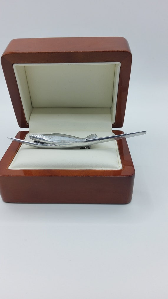 Handmade Silver Plane Brooch - image 3