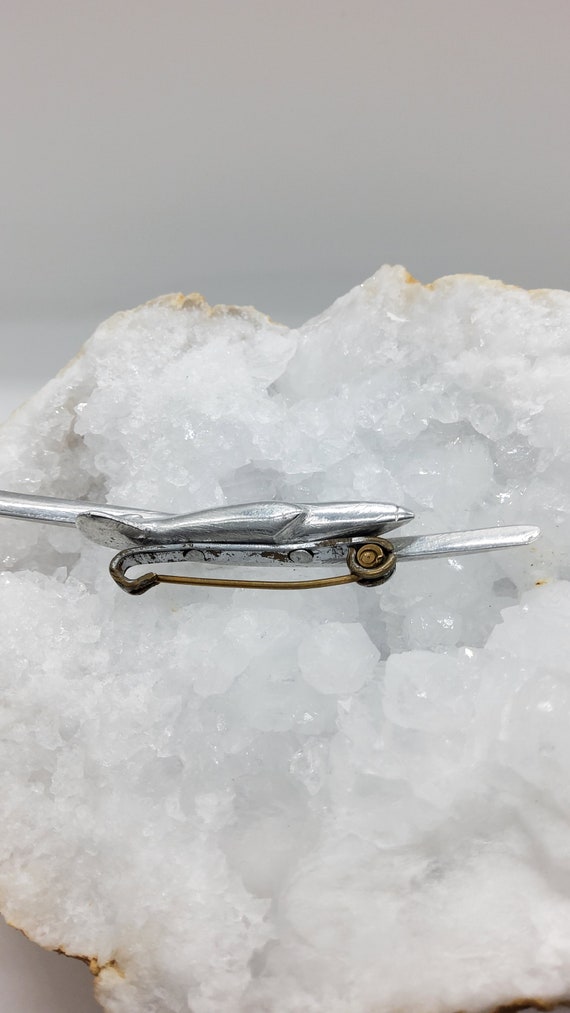 Handmade Silver Plane Brooch - image 7
