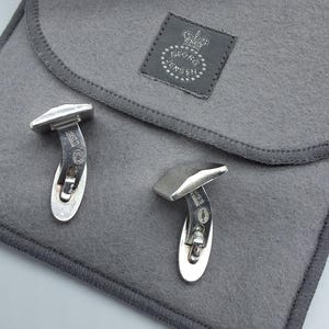 Georg Jensen Cufflinks with Box and Pouch, All original