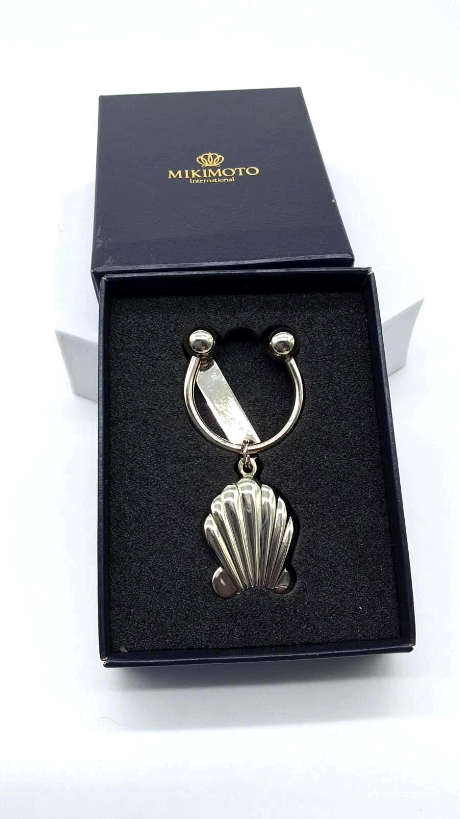 MIKIMOTO ミキモト　キーチェーン　パール ミキモト シルバー調 シェルキーリング（パール付き） - Etsy 日本