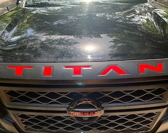 Nissan TITAN Hood/Grill Inlay Decals - 2016-19,  2020-22, or 2023-24