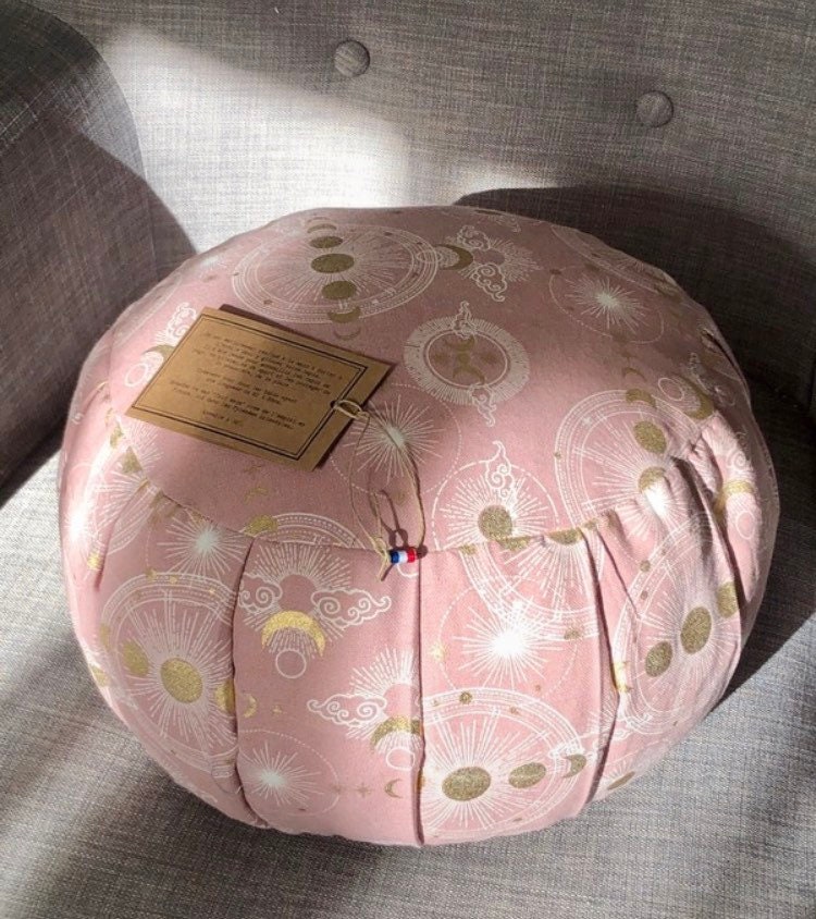 Zafu Epeautre Bio- Coussin de Méditation - Lune Astrologie