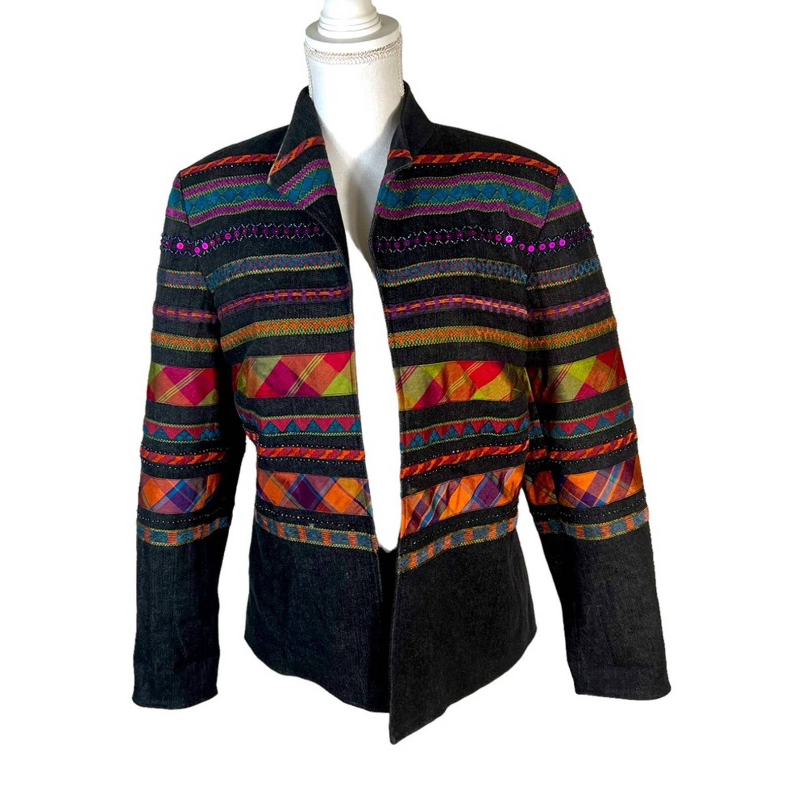 Coldwater creek best sale embroidered denim jacket