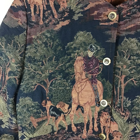 Vintage Western Tapestry Crop Jacket - image 8