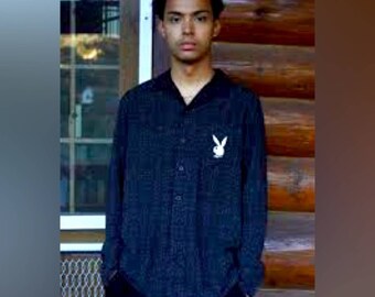 Playboy Button Down Shirt Etsy