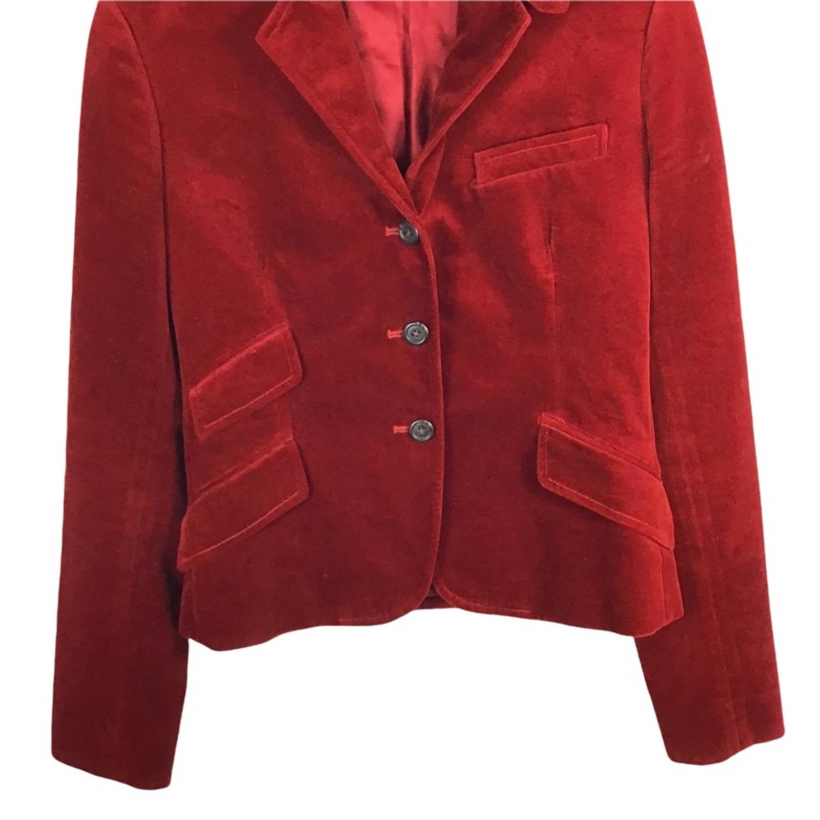 Vintage 1990s Ralph Lauren Red Velvet Copped Style Jacket - Etsy