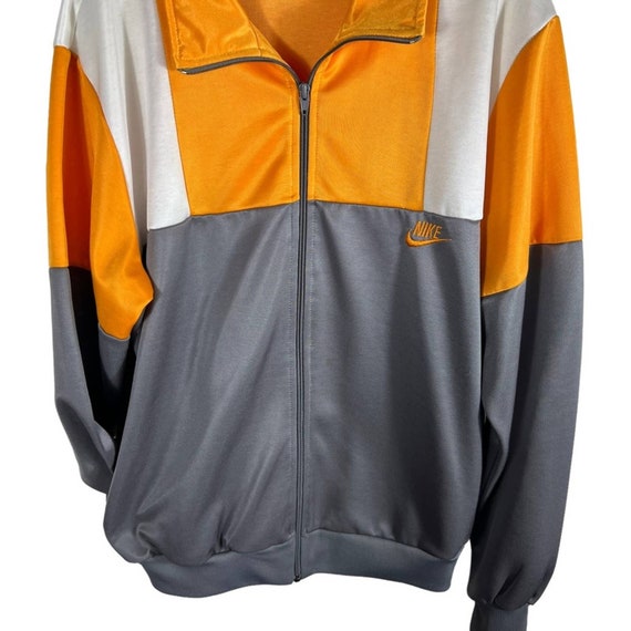 Vintage Nike Yellow and Gray Color Block Track Ja… - image 6