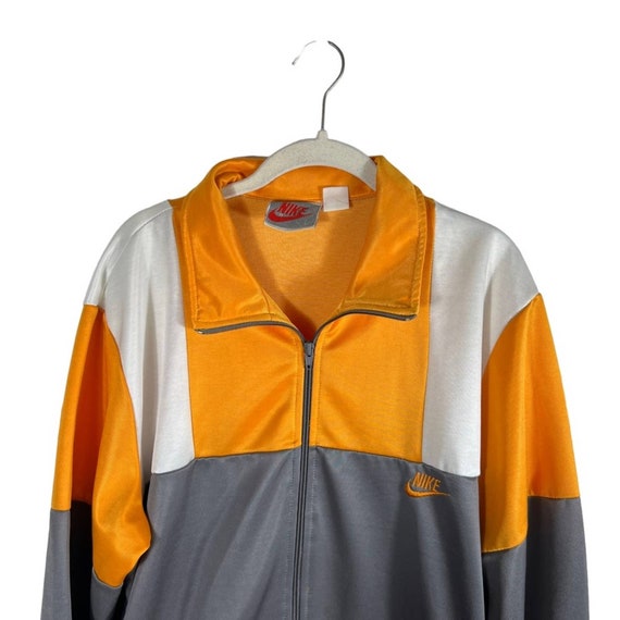 Vintage Nike Yellow and Gray Color Block Track Ja… - image 3