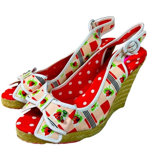 Betsey Johnson Betseyville Cherry Espadrille Wedges Etsy