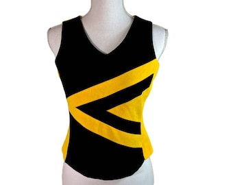 Vintage 1990’s Donna Collezioni Yellow and Black Sleeveless Top