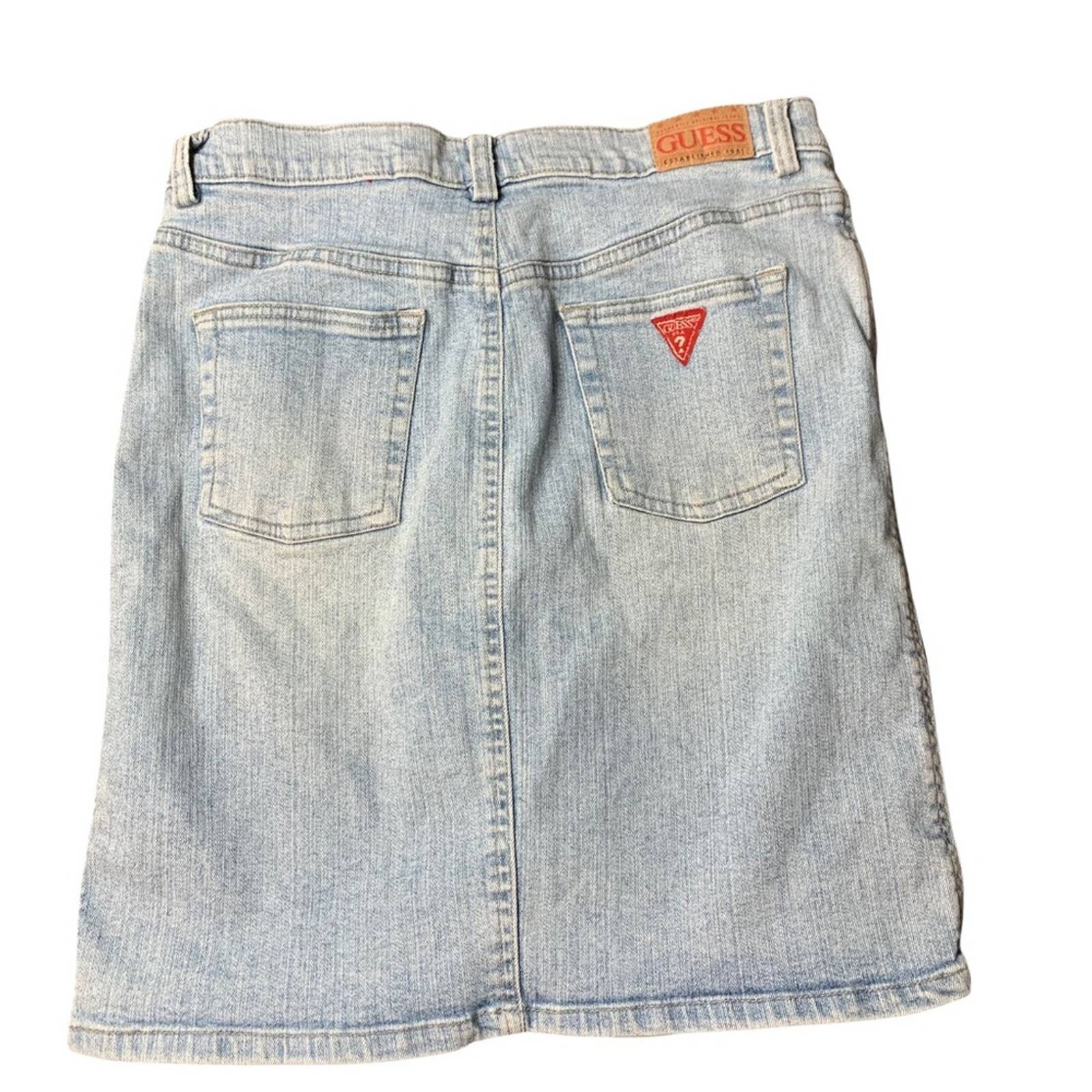 Vintage 1990s Guess Denim Mini Skirt - Etsy