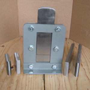1/2" Blacksmith Guillotine Tool w/ 3 Sets of Dies, Flat, Radiused Fullering & Blank Made in USA