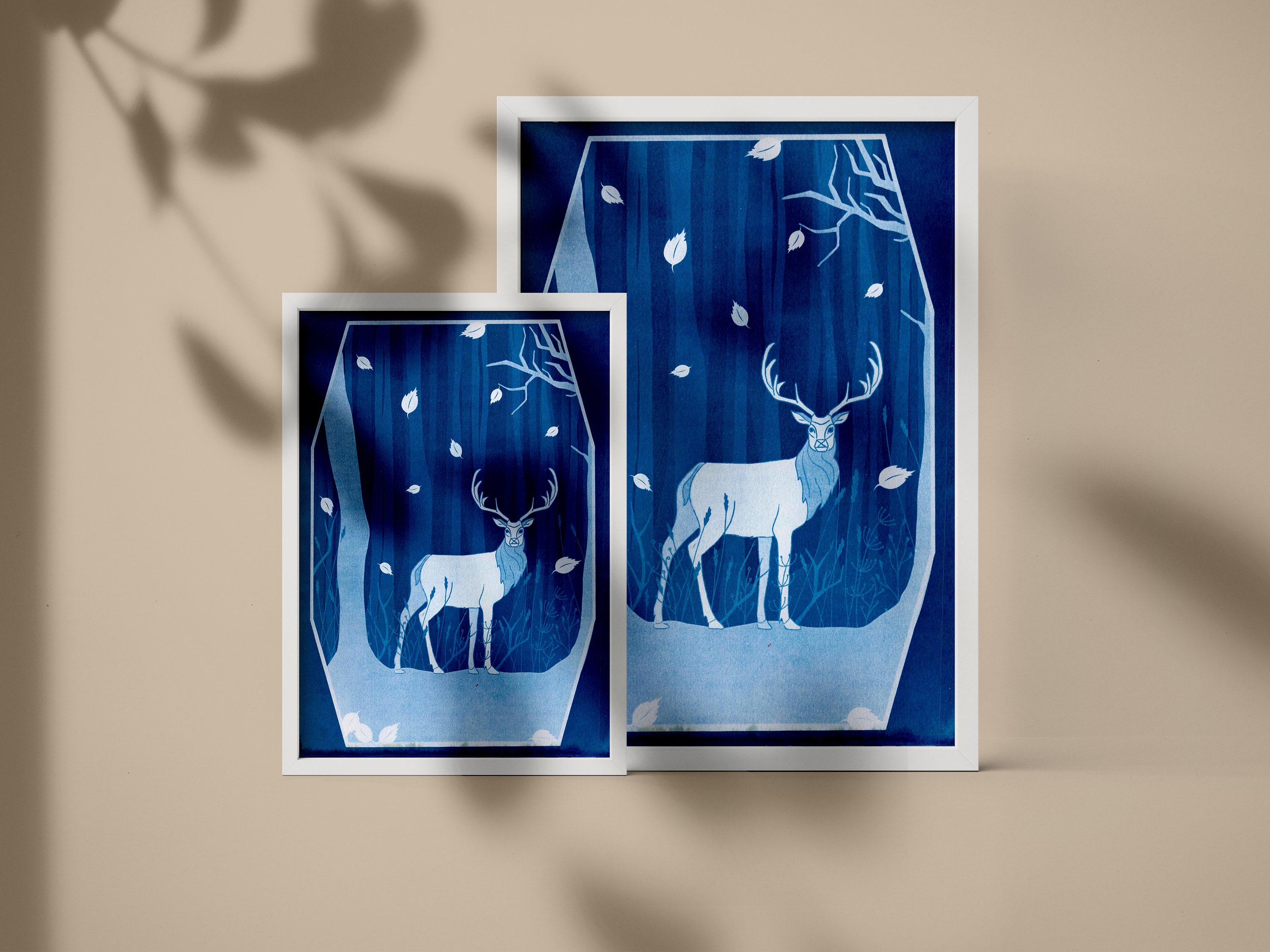 Cerf Des Bois | Cyanotype