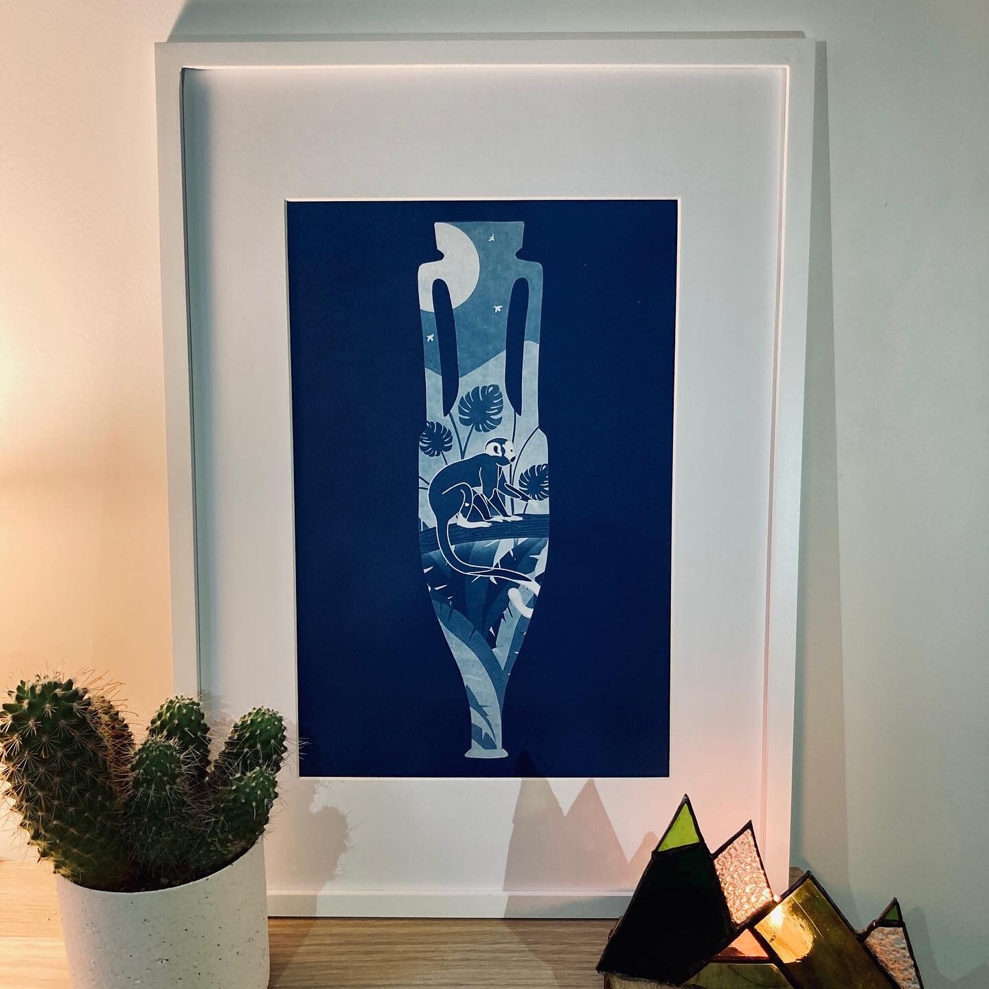 Vase Caméléon | Cyanotype