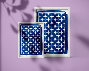 Stork optical effect (Cyanotype)