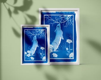 The Easter Bunny (Cyanotype)
