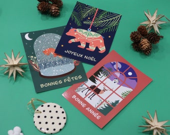 Greeting cards set of 3