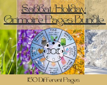 Sabbat/Holiday Grimoire Seiten Bündel (150 Seiten)