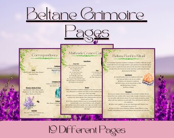 Beltane Grimoire/Buch der Schatten Seiten (19 Seiten)