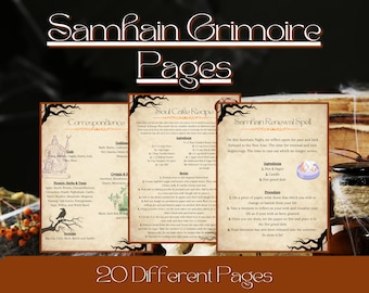 Samhain Grimoire/Buch der Schatten Seiten (20 Seiten)