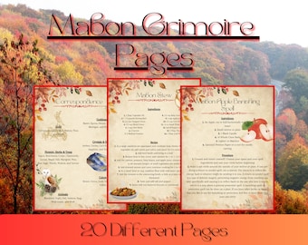 Mabon Grimoire/Buch der Schatten Seiten (18 Seiten)