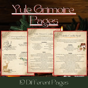 Yule Grimoire/Book of Shadows Pages (19 pages)