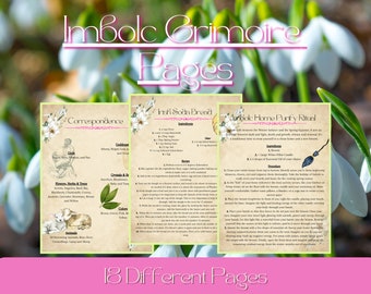 Imbolc Grimoire/Buch der Schatten Seiten (18 Seiten)
