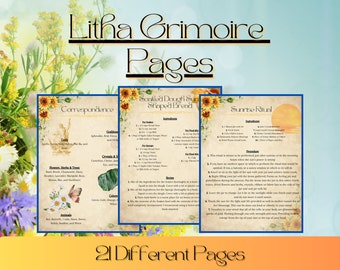 Litha Grimoire/Book of Shadows Seiten (21 Seiten)