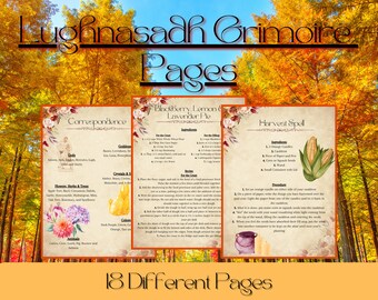 Lughnasadh Grimoire/Buch der Schatten Seiten (18 Seiten)