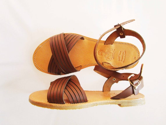 Leather sandals/ sandals woman/ Sandales grecques/ Sandales | Etsy