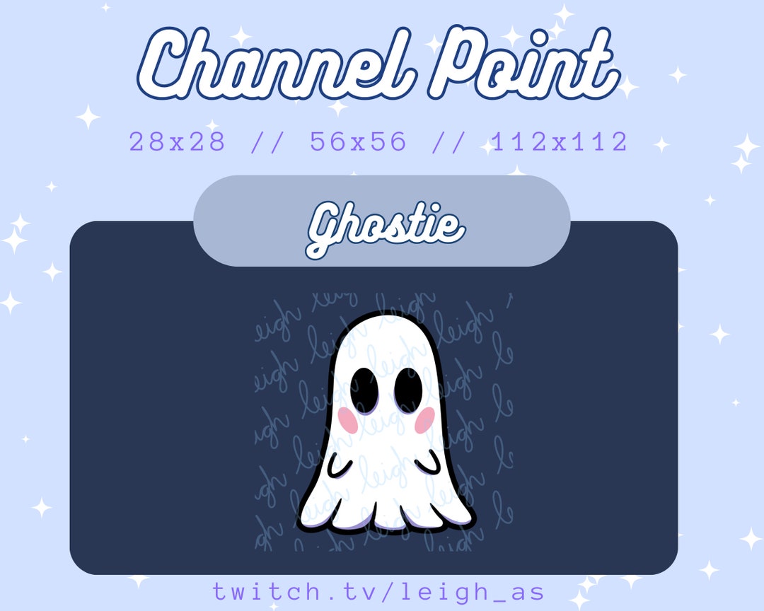 Ghostie Channel Point Icon for Twitch - Cute, Kawaii, Ghost, Halloween ...